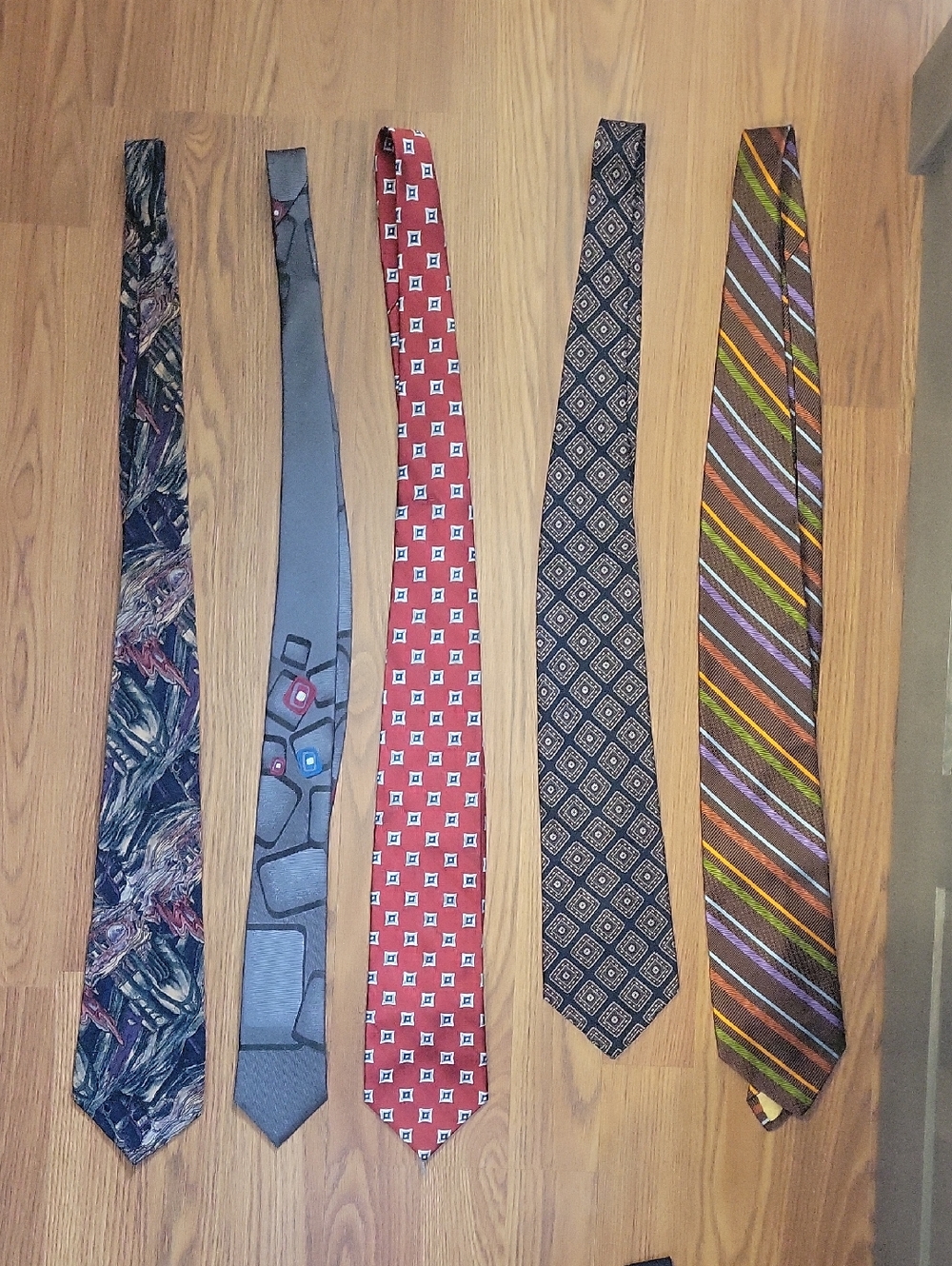 Assorted Men's Patterned Neckties - Multicolor Set - Picture 3 of 10